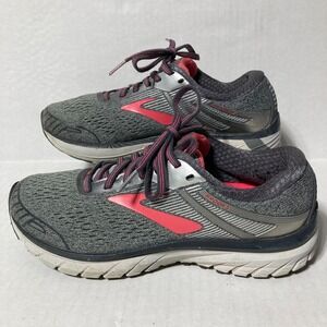 Brooks Adrenaline GTS‎ 18 Womens Size 8 B Gray Pink Running Shoes